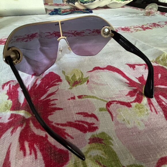 Rare Miu Miu Runway Lilac Crystal Shield Sunglasses - Almost New - Picture 6 of 8